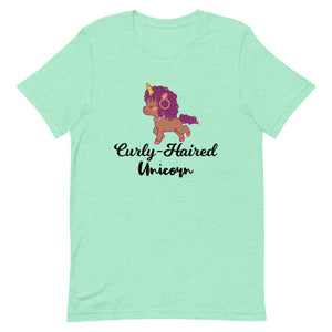 Curly Haired Unicorn Short-Sleeve Unisex T-Shirt