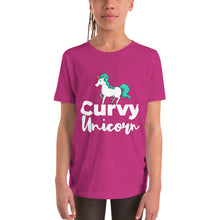 Load image into Gallery viewer, Youth curvy unicorn T-Shirt
