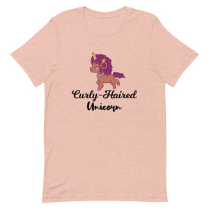 Curly Haired Unicorn Short-Sleeve Unisex T-Shirt