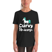 Load image into Gallery viewer, Youth curvy unicorn T-Shirt
